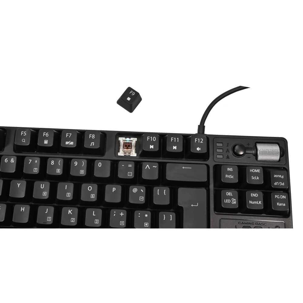 パソコン工房 メカニカルゲーミングキーボード 日本語 茶軸 ブラック