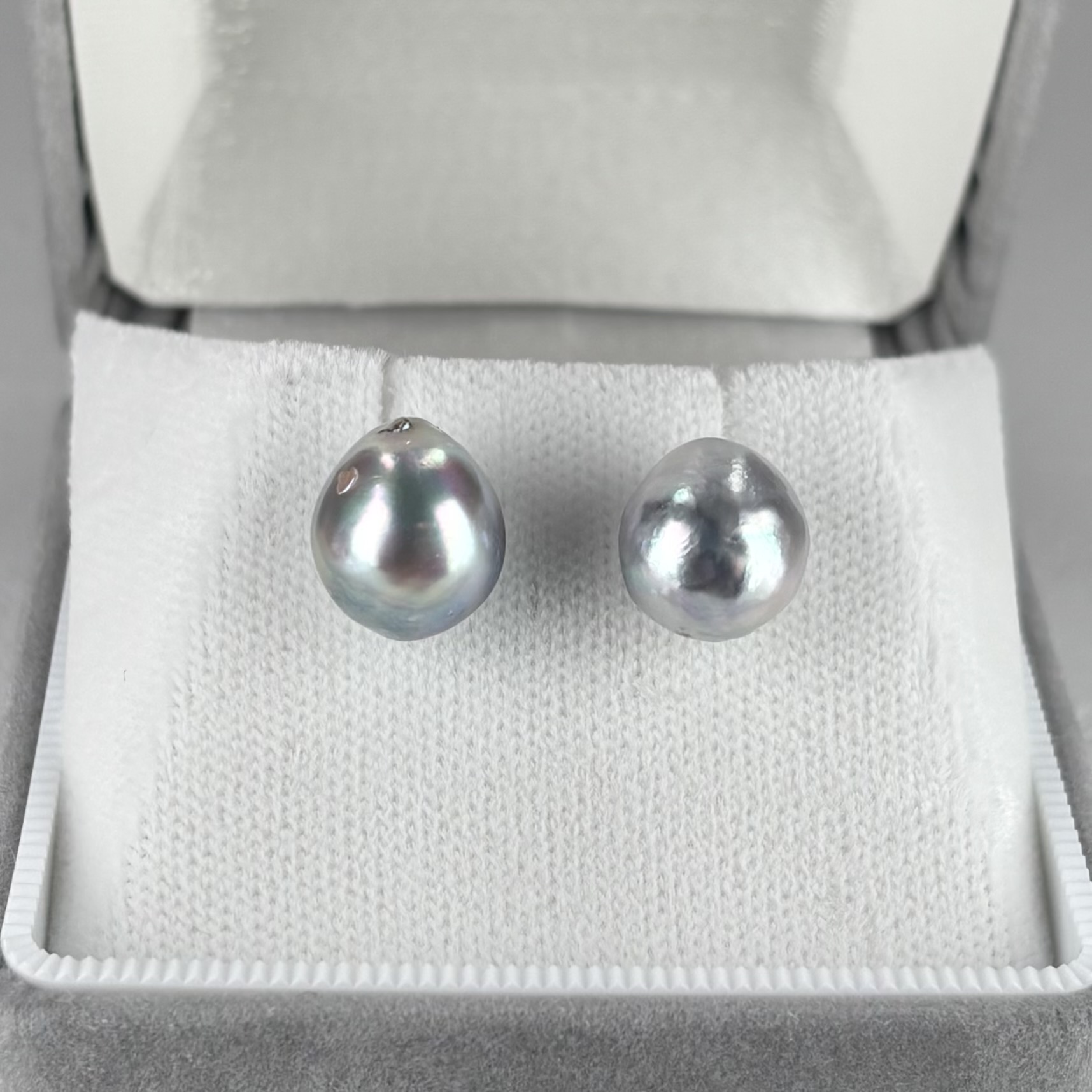 アコヤ真珠 バロックパールピアス イヤリング 9-10mm