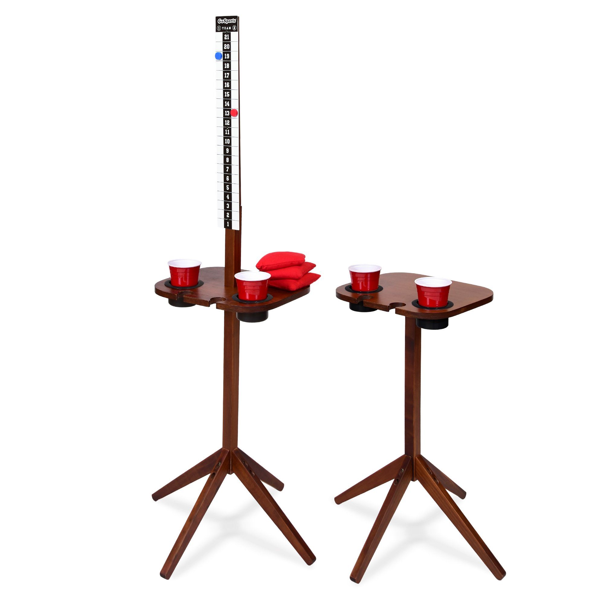GoSports ScoreCaddy Score Keeper & Drink Stand Set for Backyard