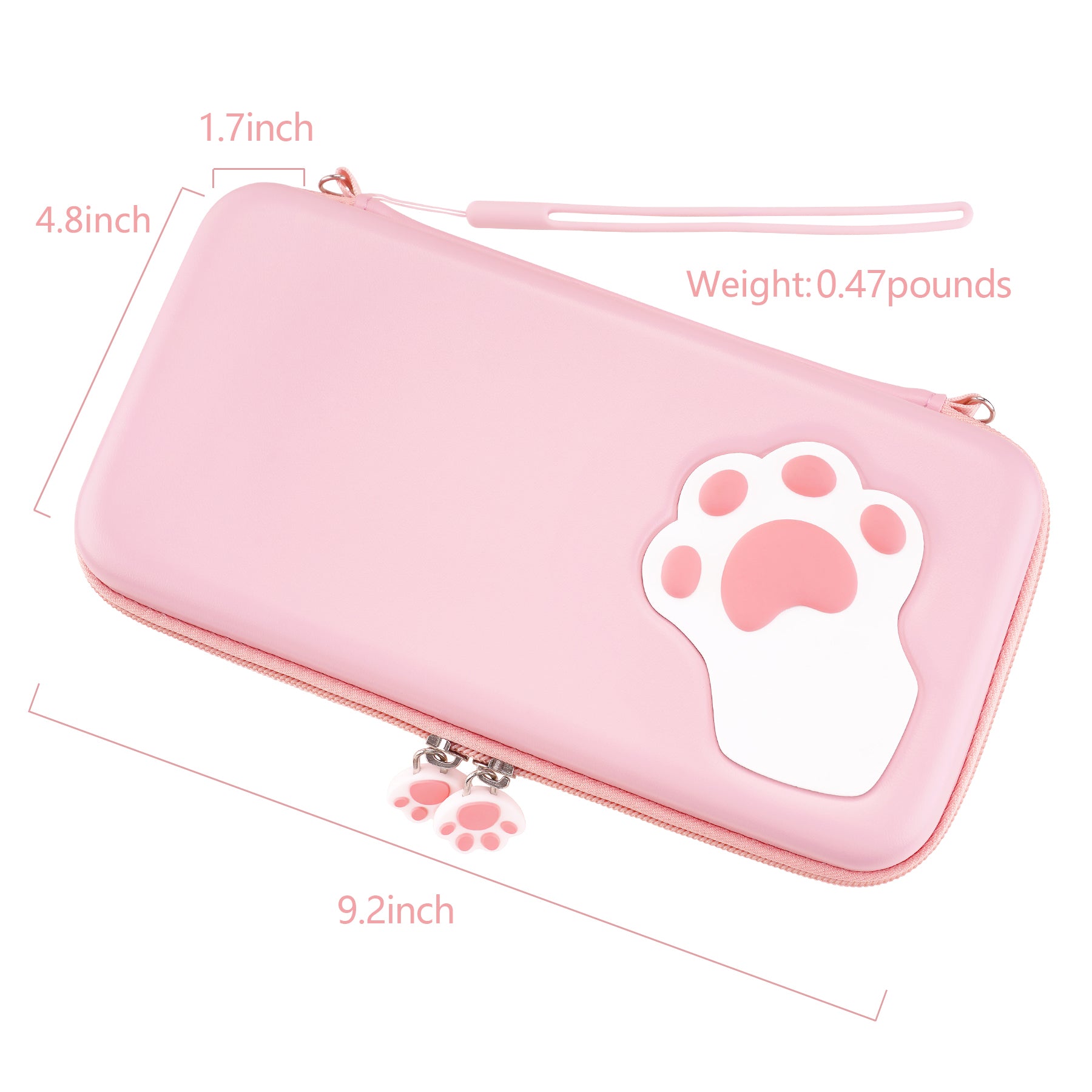 PlayVital Nintendo Switch Lite Travel Bag Carrying Case - Cat Paw