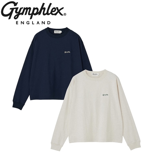 Gymphlex ジムフレックス コットンジャージー クルーネック長袖Tシャツ