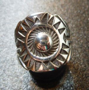 ナバホ Clendon・Pete クレンドンピート スタンプワーク リング