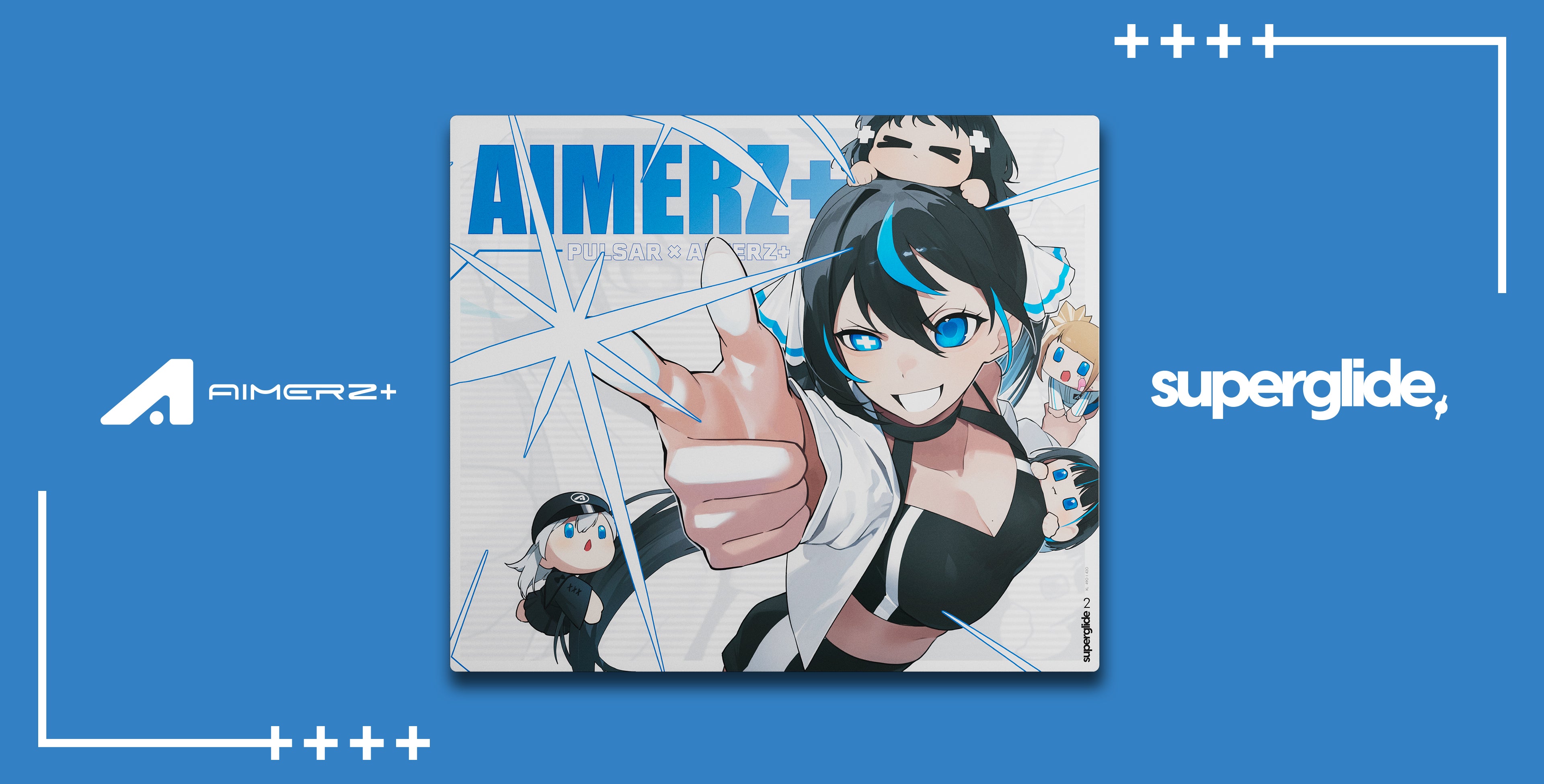 Aimerz Yui Edition] Superglide Glass Mousepad v2 XL – Pulsar