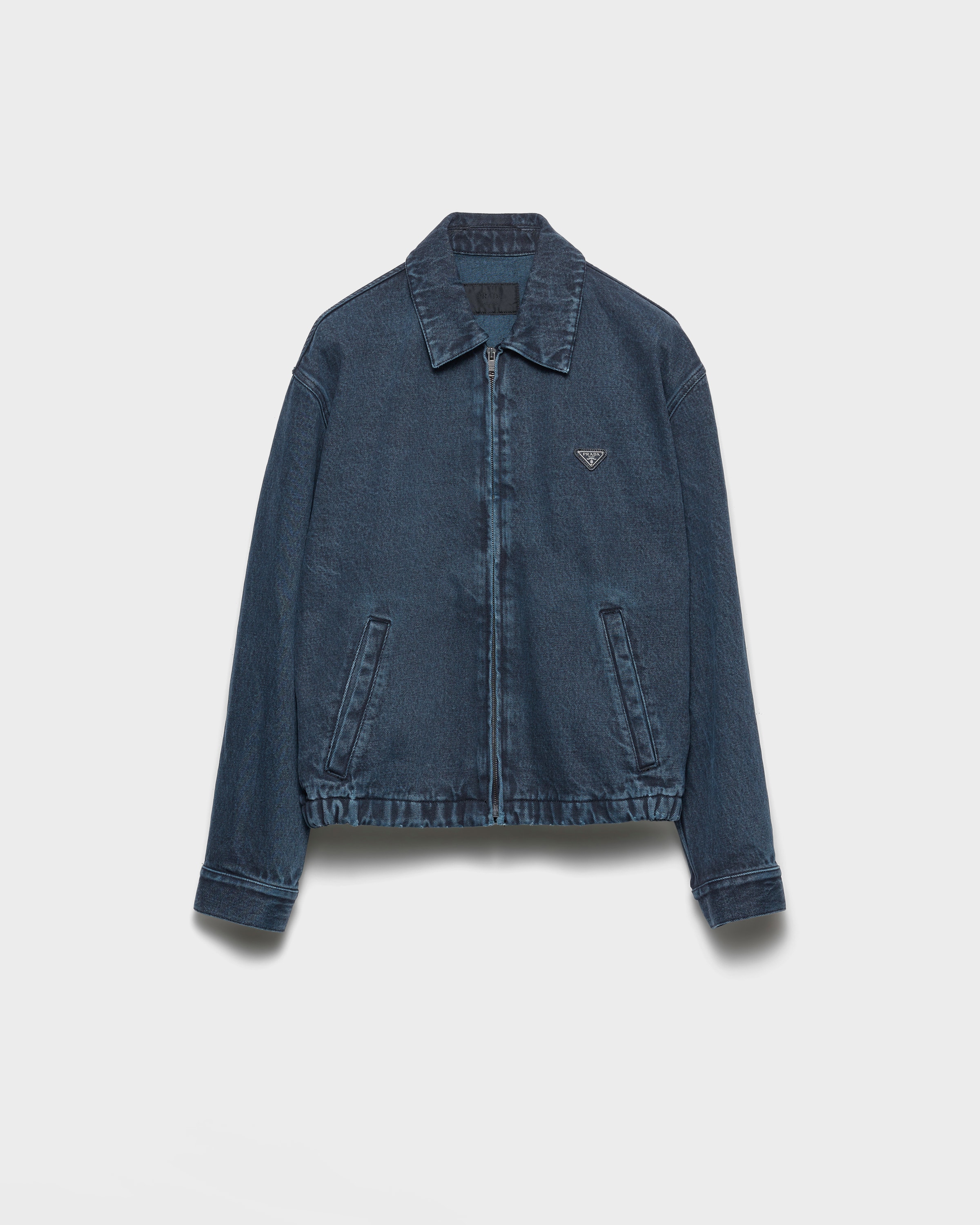 Obsidian Denim Blouson Jacket | PRADA