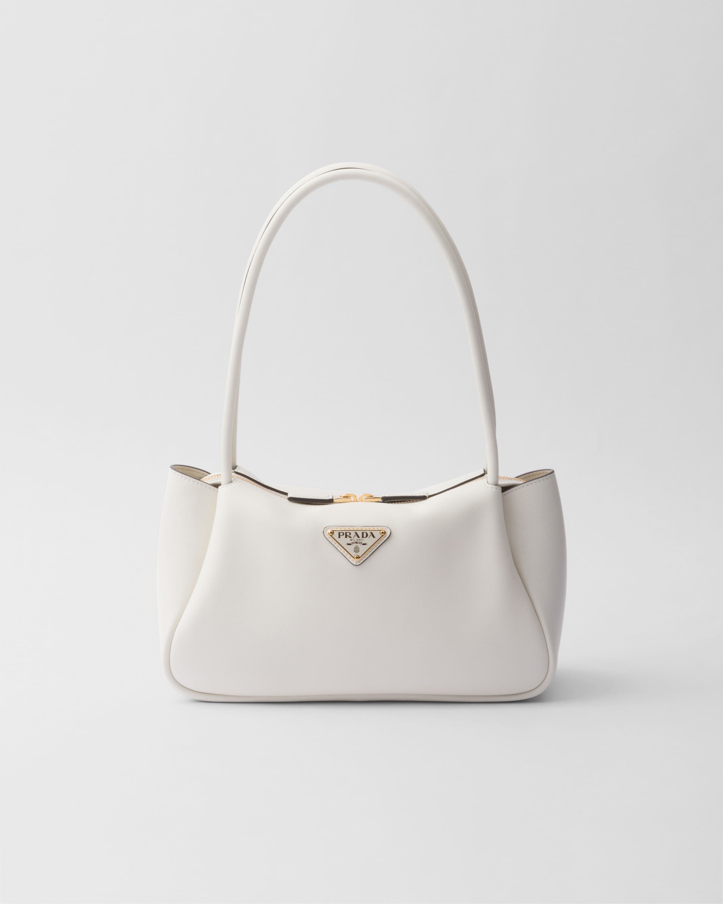 White Prada Darling Medium Leather Shoulder Bag | PRADA