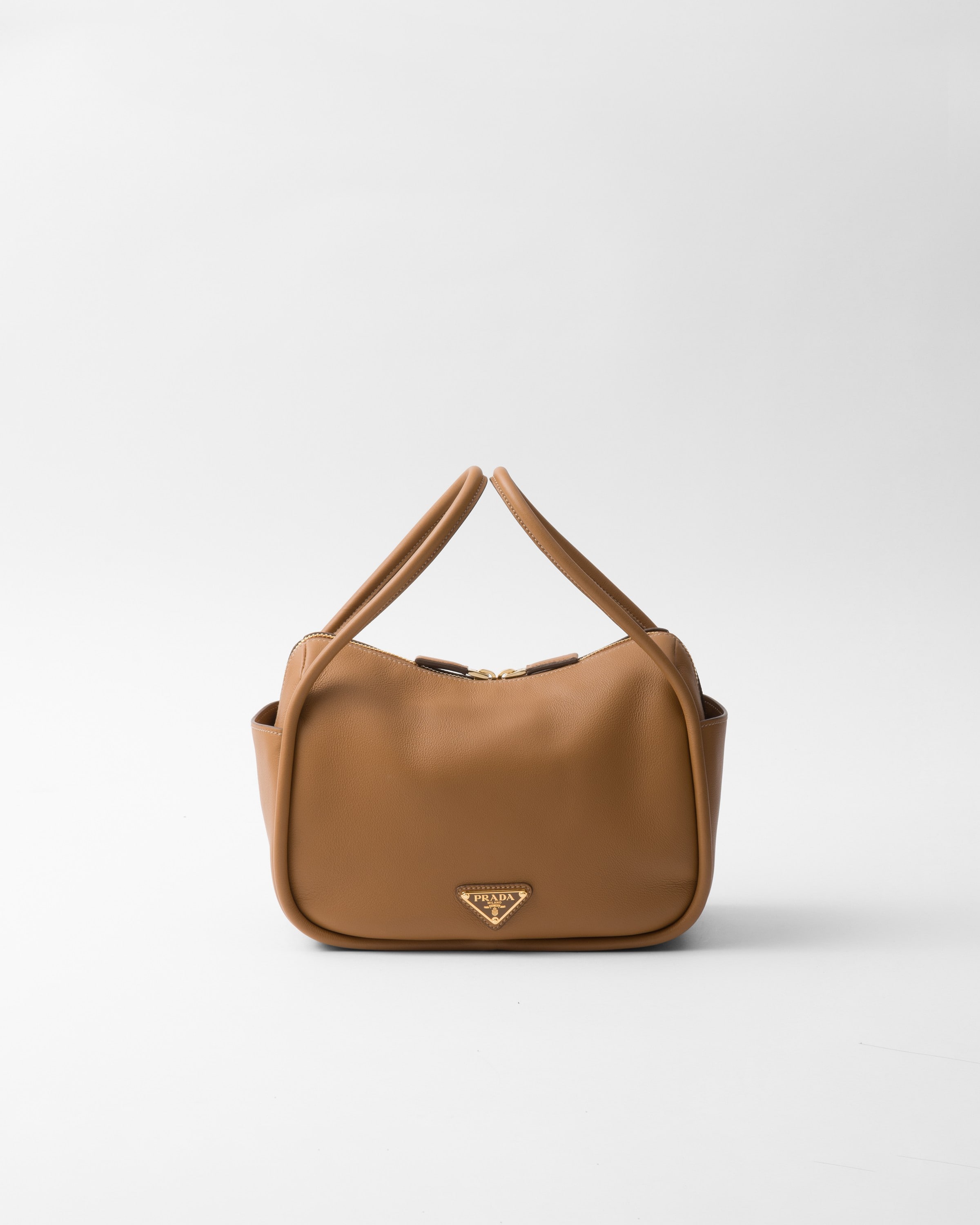 Caramel Prada Darling Leather Handbag | PRADA