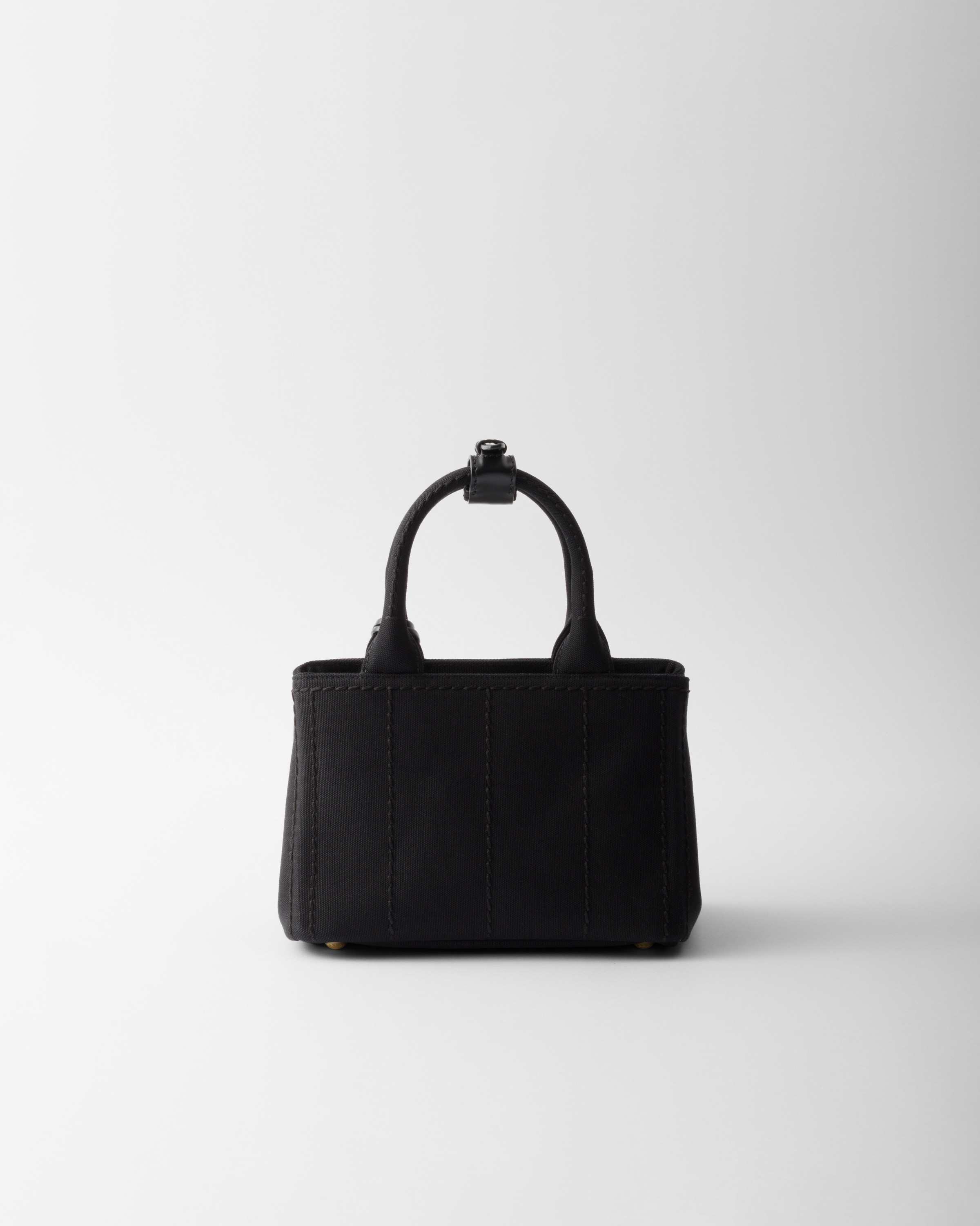 Black Prada Jardinière Mini Cotton Canvas Handbag | PRADA