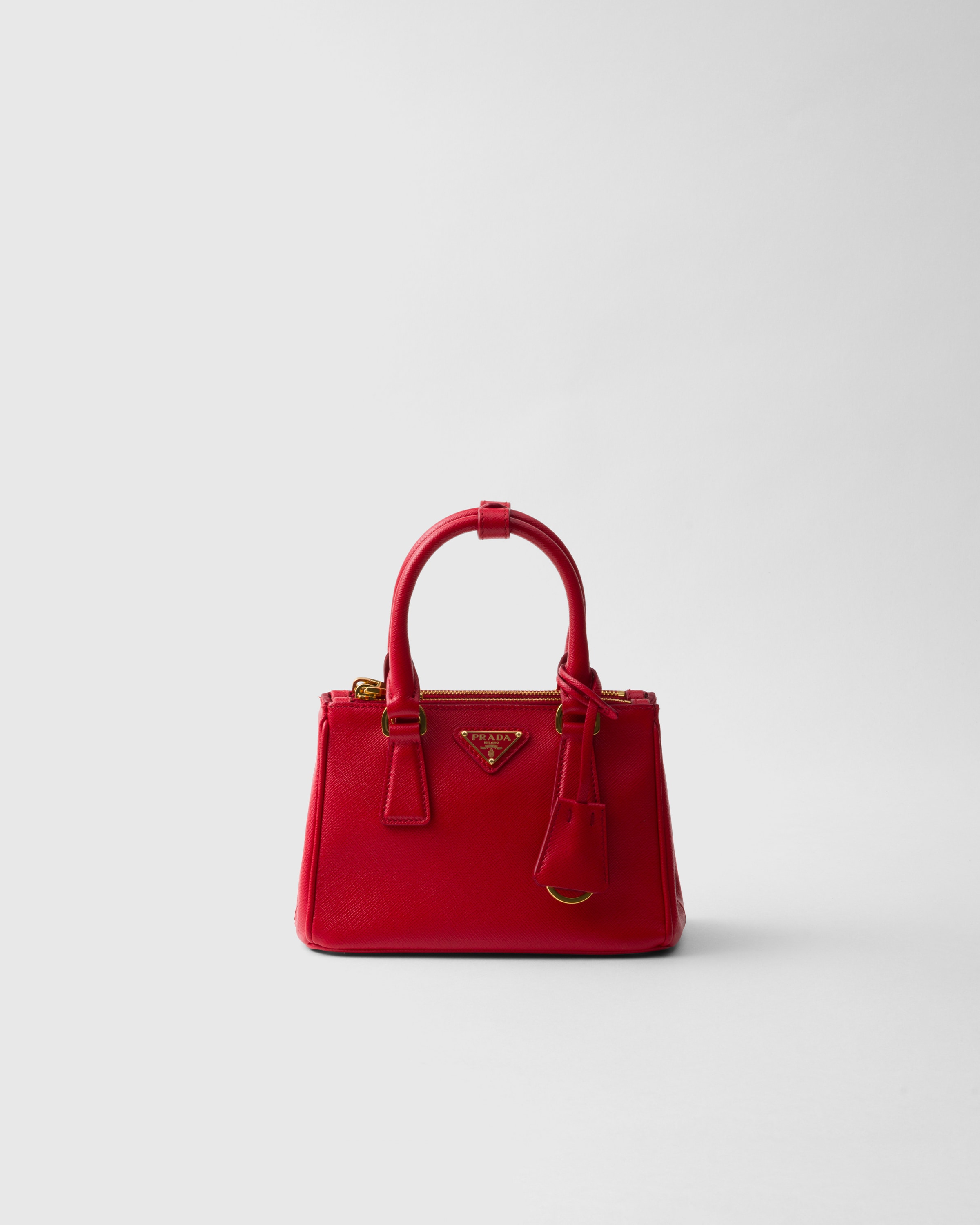 Red Prada Galleria Saffiano Leather Micro Bag | PRADA
