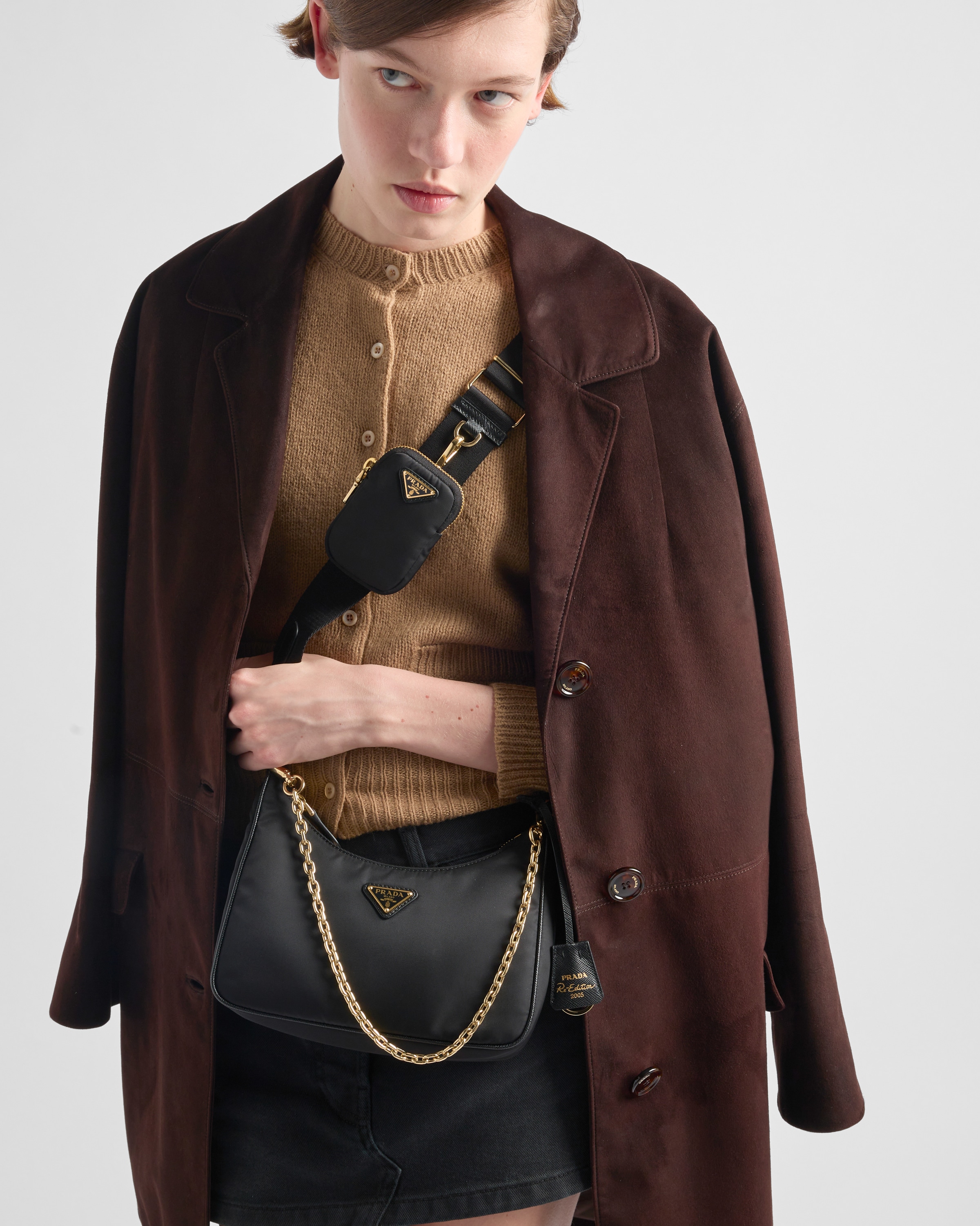 Black Prada Re-edition 2005 Re-nylon Bag | PRADA