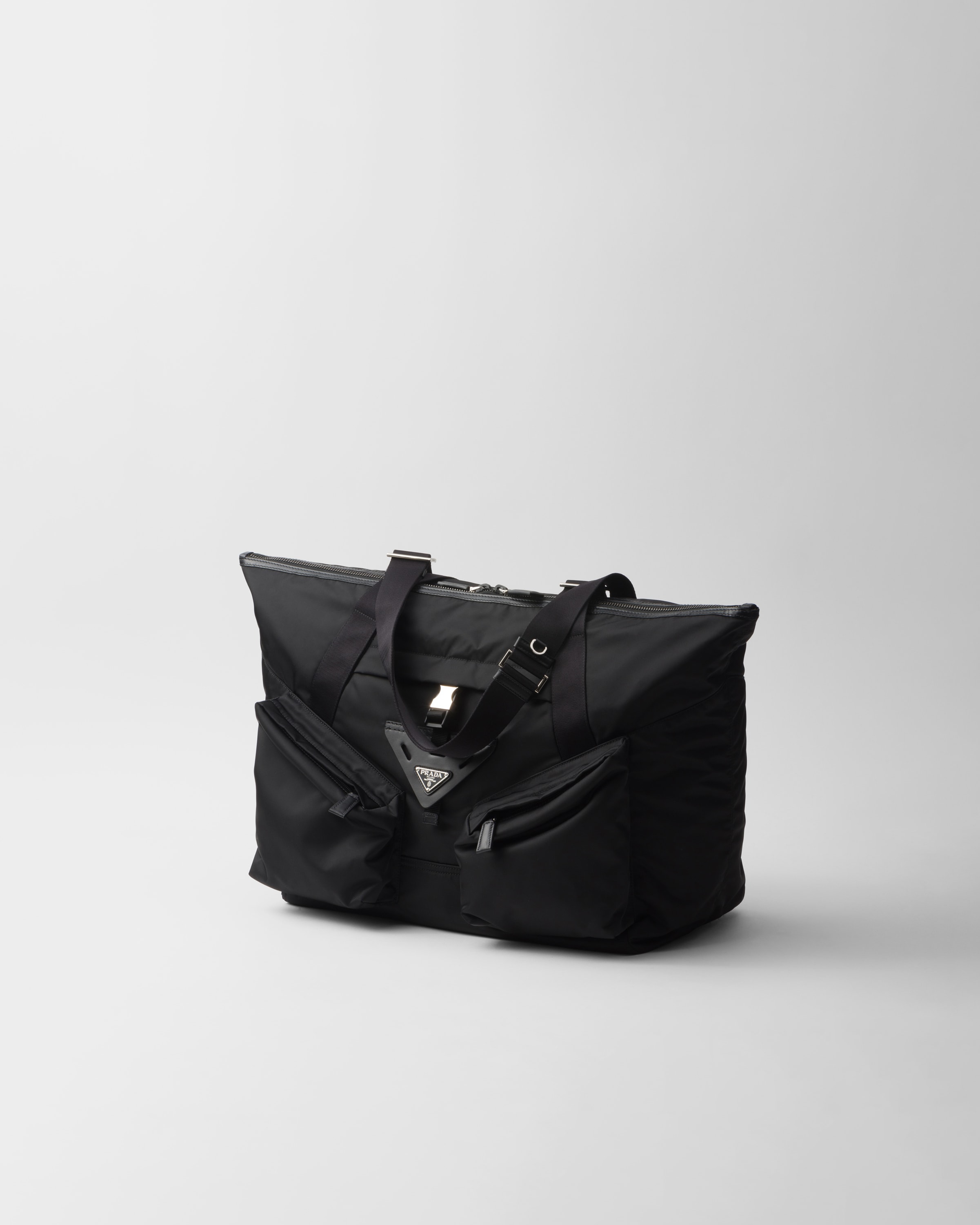 Black Re-nylon And Leather Travel Bag | PRADA