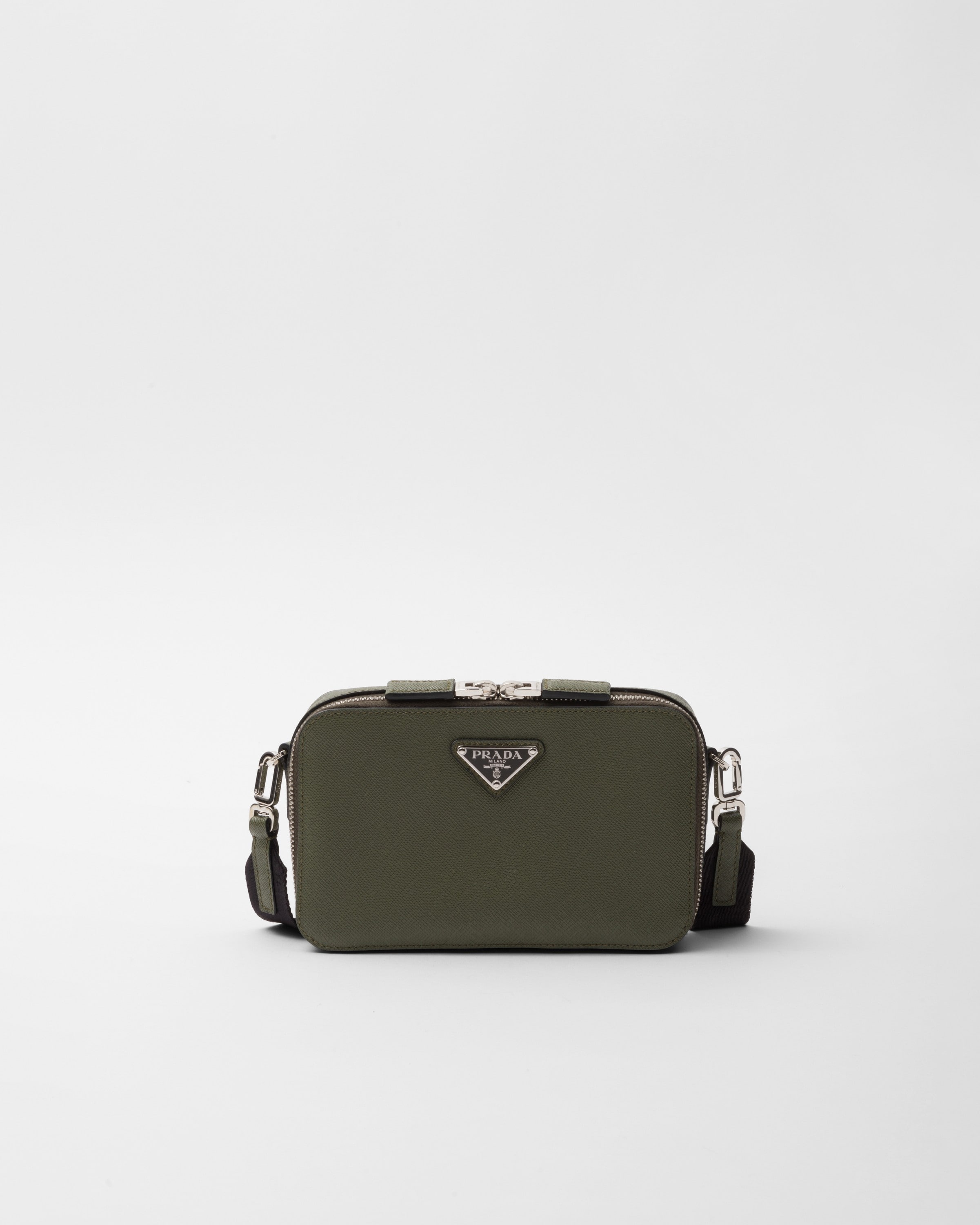 Loden Green Prada Brique Saffiano Leather Bag | PRADA