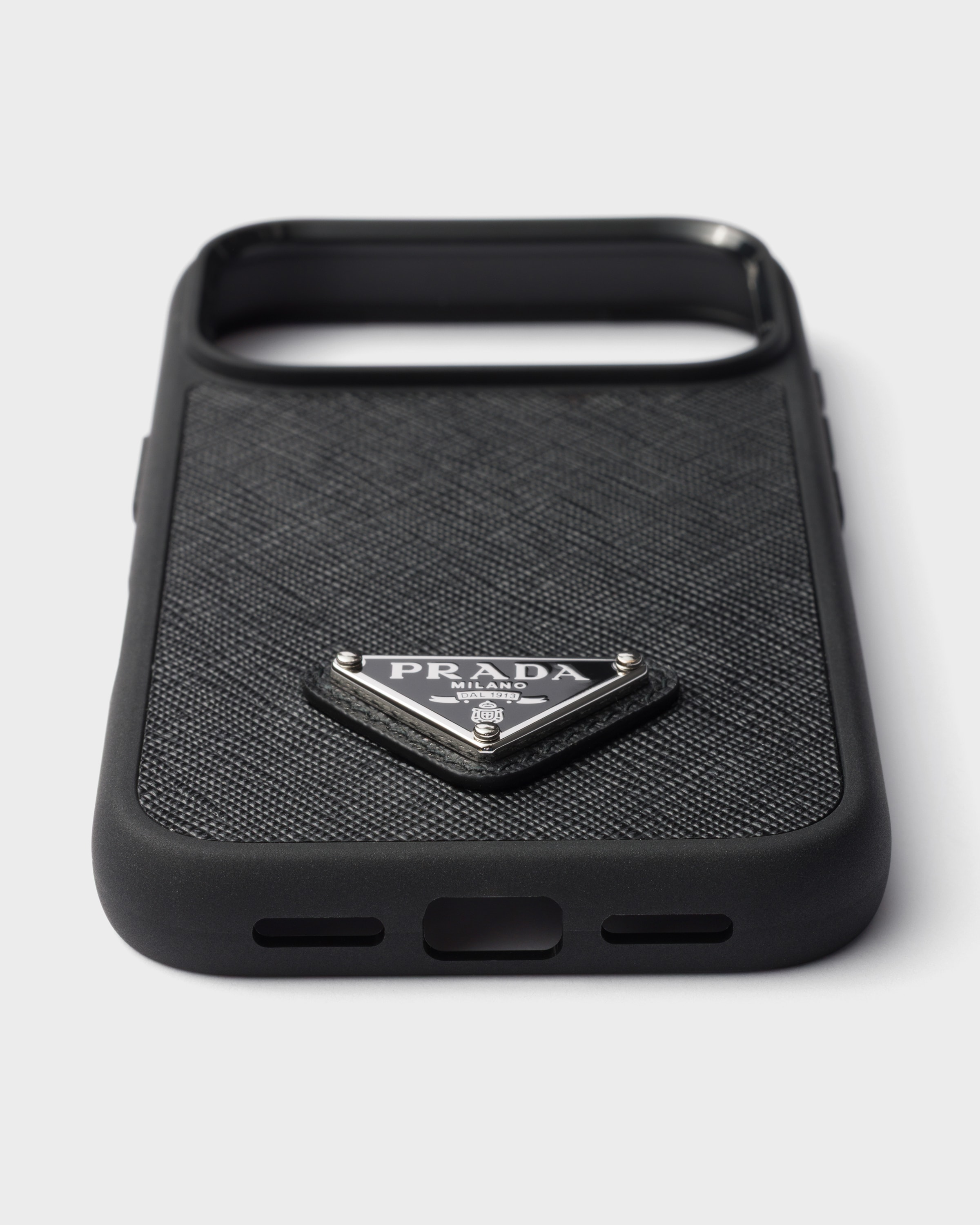 Black Saffiano Leather Case For Iphone 17 Pro | PRADA