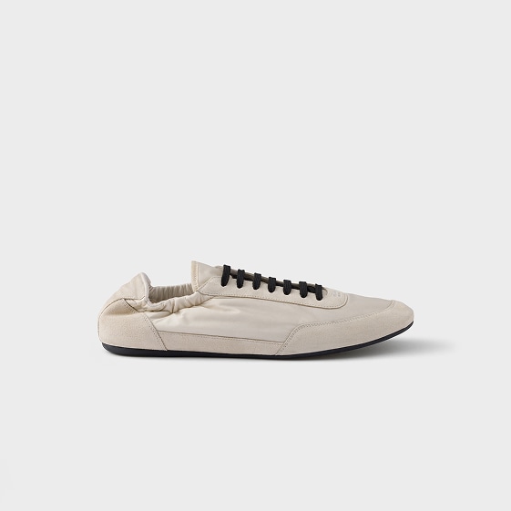 White Chocolate Patent Leather Loafers | PRADA