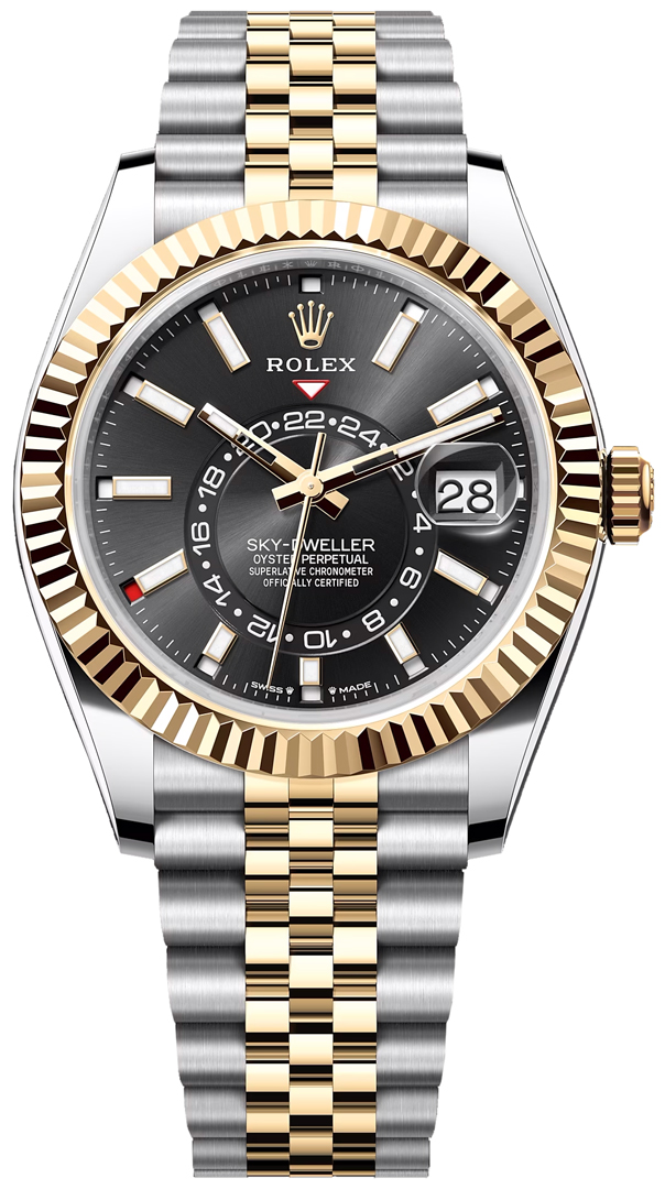336933 Black Jubilee Rolex Sky Dweller 42mm Mens Watch