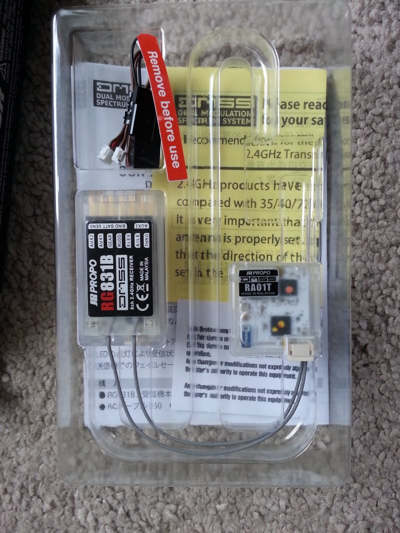 JR RG831B 8-Ch DMSS Full-Range Rx w/RA-01T Telem