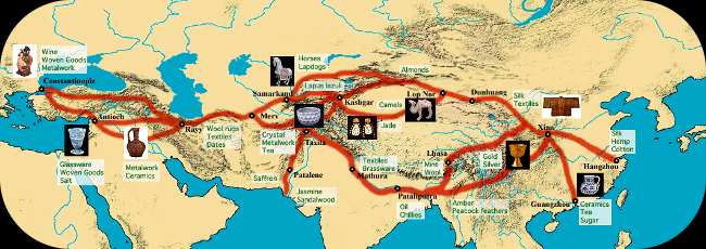 Nouvelle route de la soie enjeux objectif carte