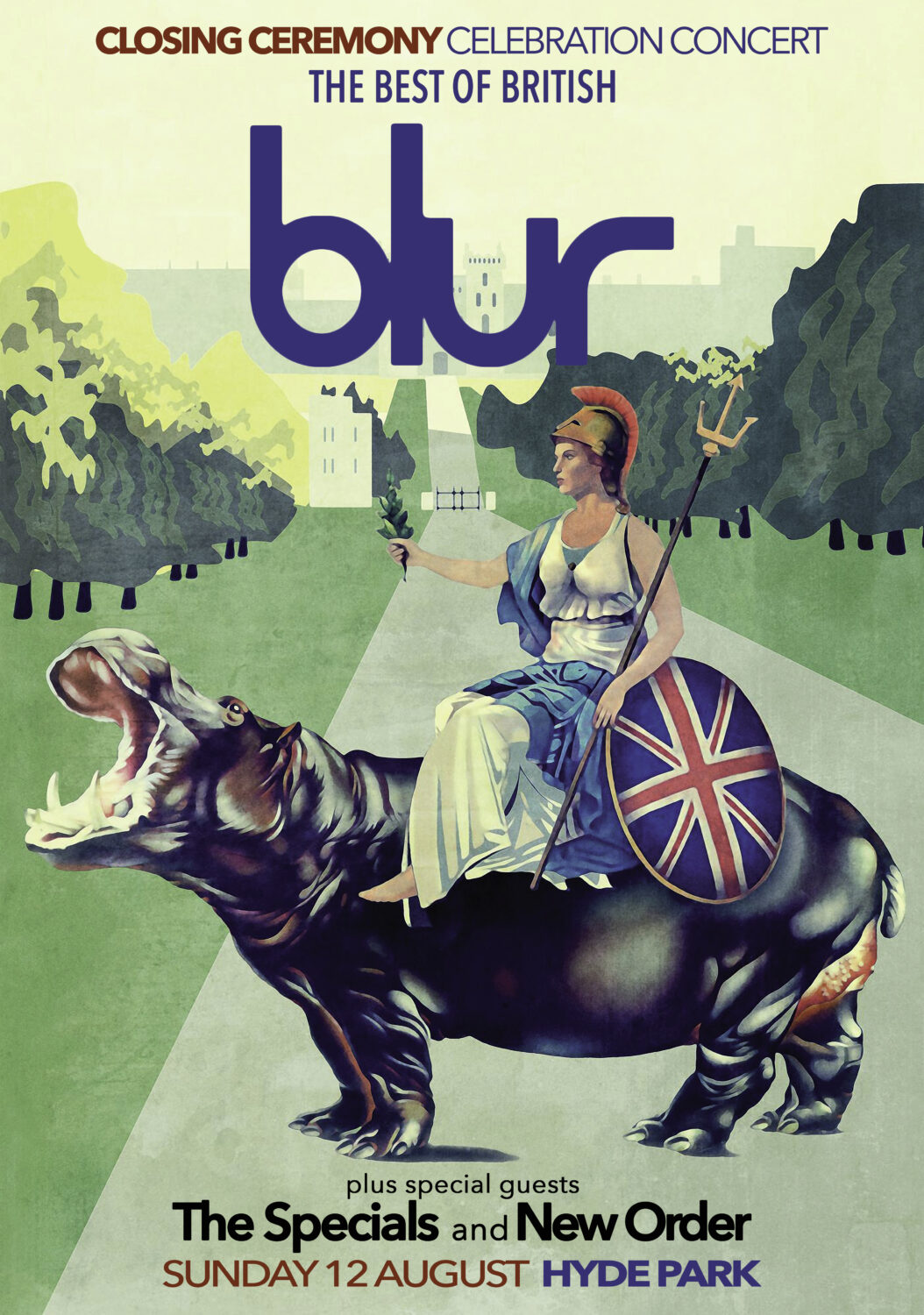 BLUR Parklive 2012 Tour: LONDON Hyde Park Poster