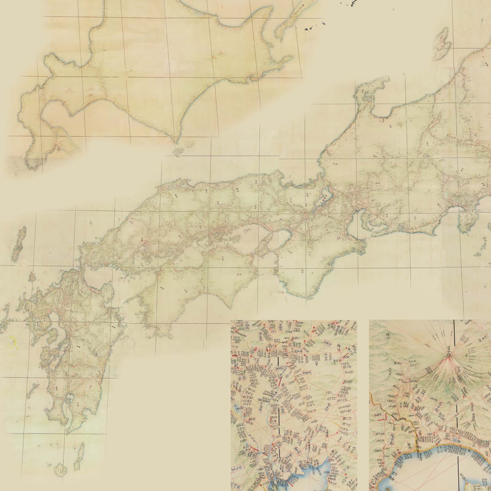 歴史的日本地図】大日本沿海輿地全図（伊能図）学習ポスター