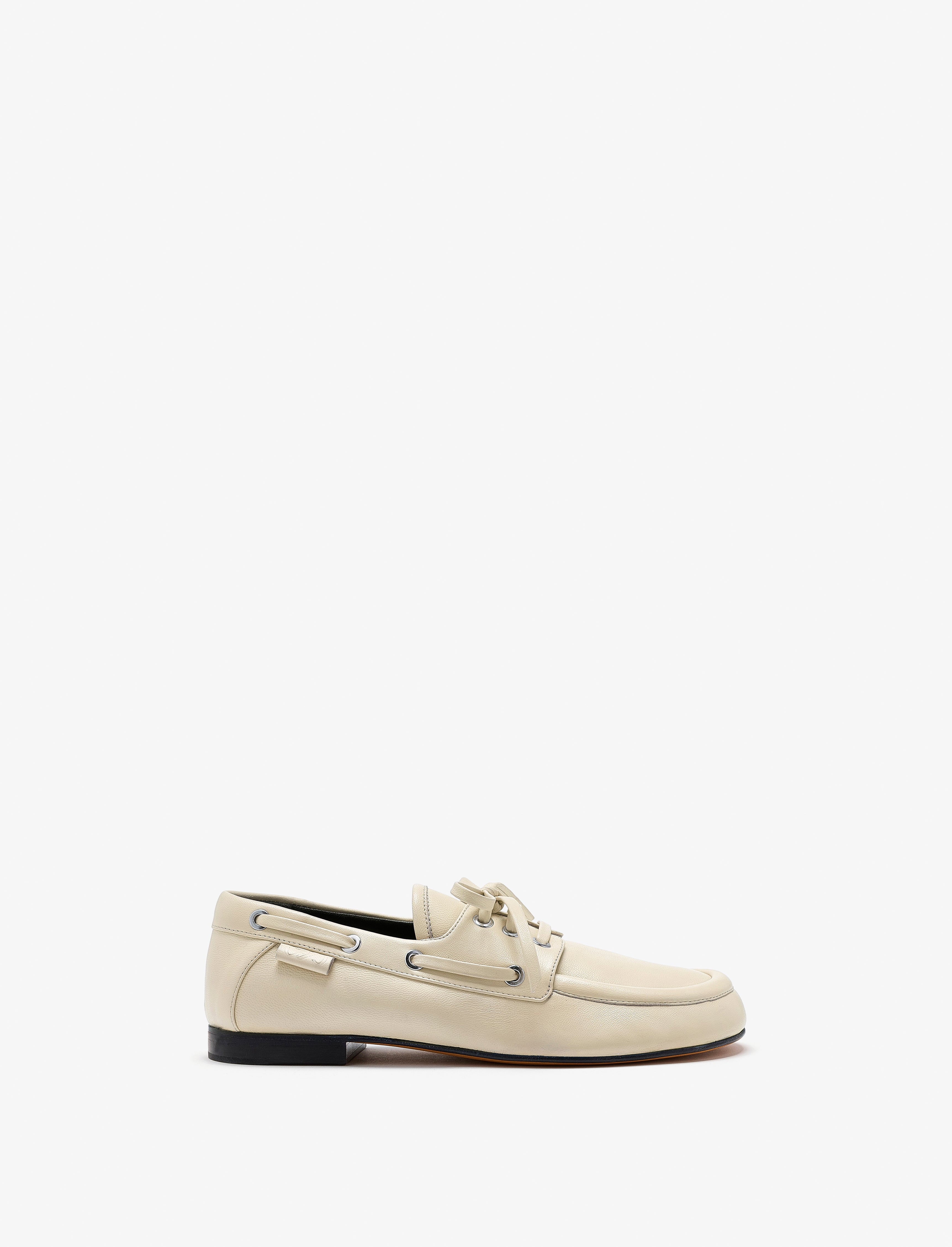 Proenza Schouler Deck Shoes in Nappa - Ecru | Proenza Schouler