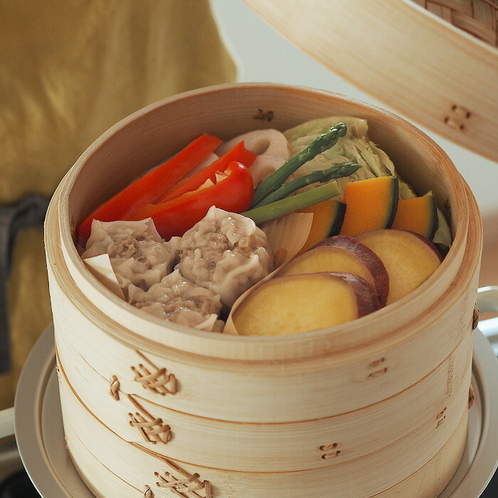照宝 せいろ 24cm 2段 蒸し板 竹二段 | 中華街 照宝