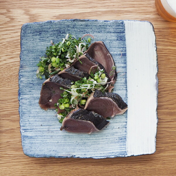 ココチ舎 Cocochiya（市野雅利） 角皿2枚組 インディゴ24cm 丹波焼