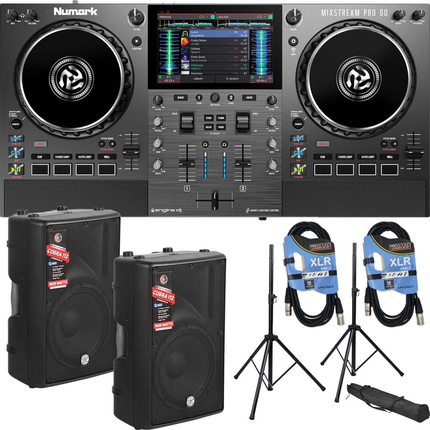 Numark Mixstream Pro Go Battery-Powered Standalone DJ Controller