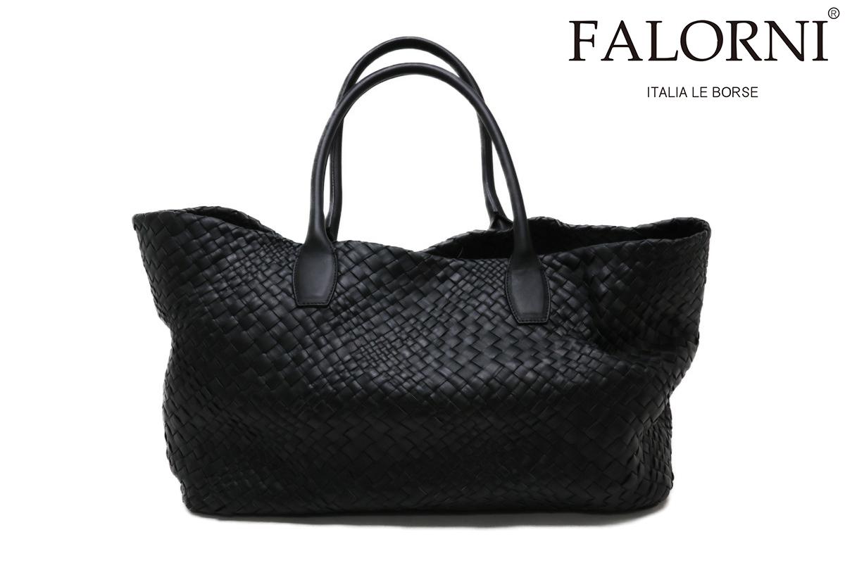 ファロルニ バッグ トートバッグ ブラック イタリア製 FALORNI f14 の