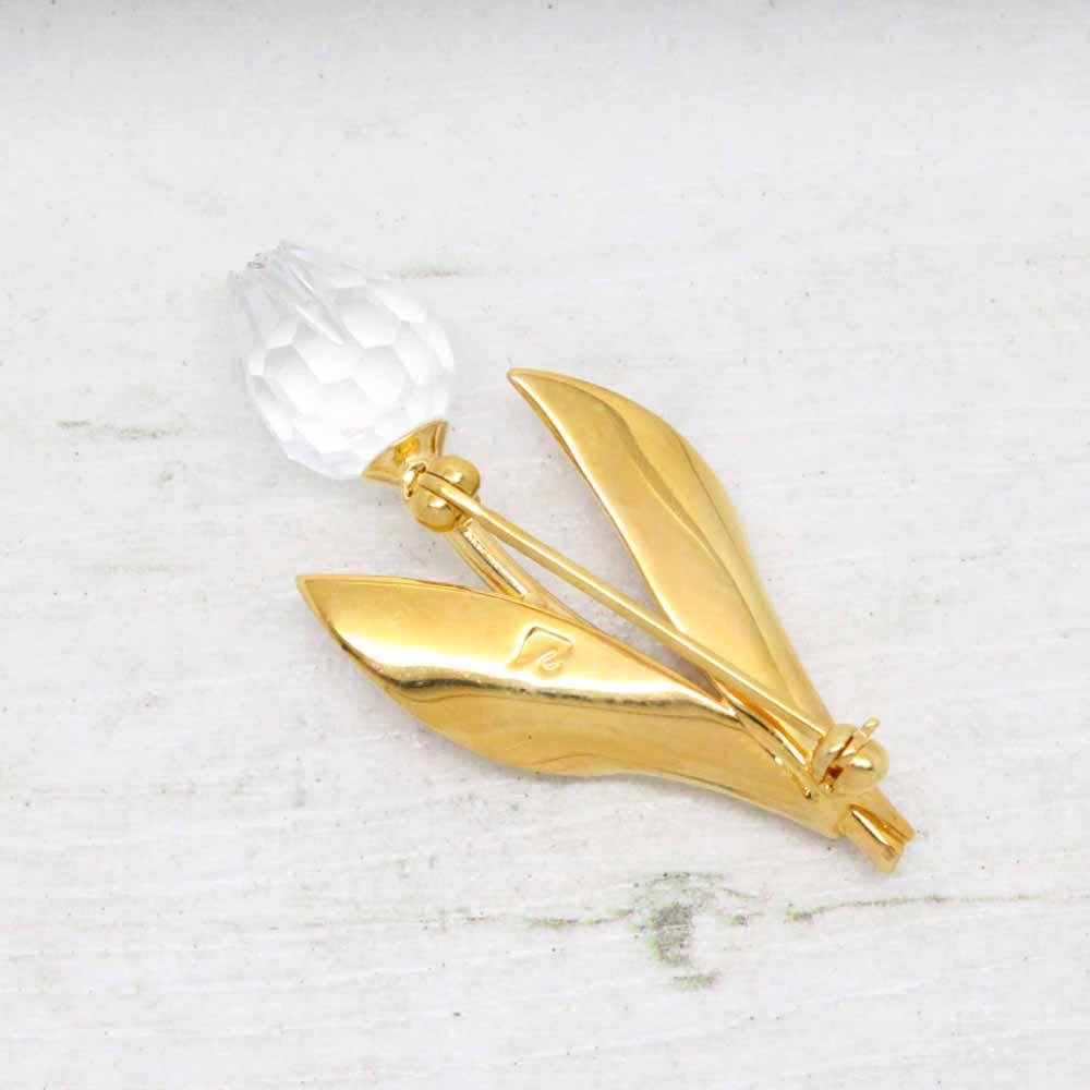 1990s Vintage Swarovski Tulip Flower Brooch -