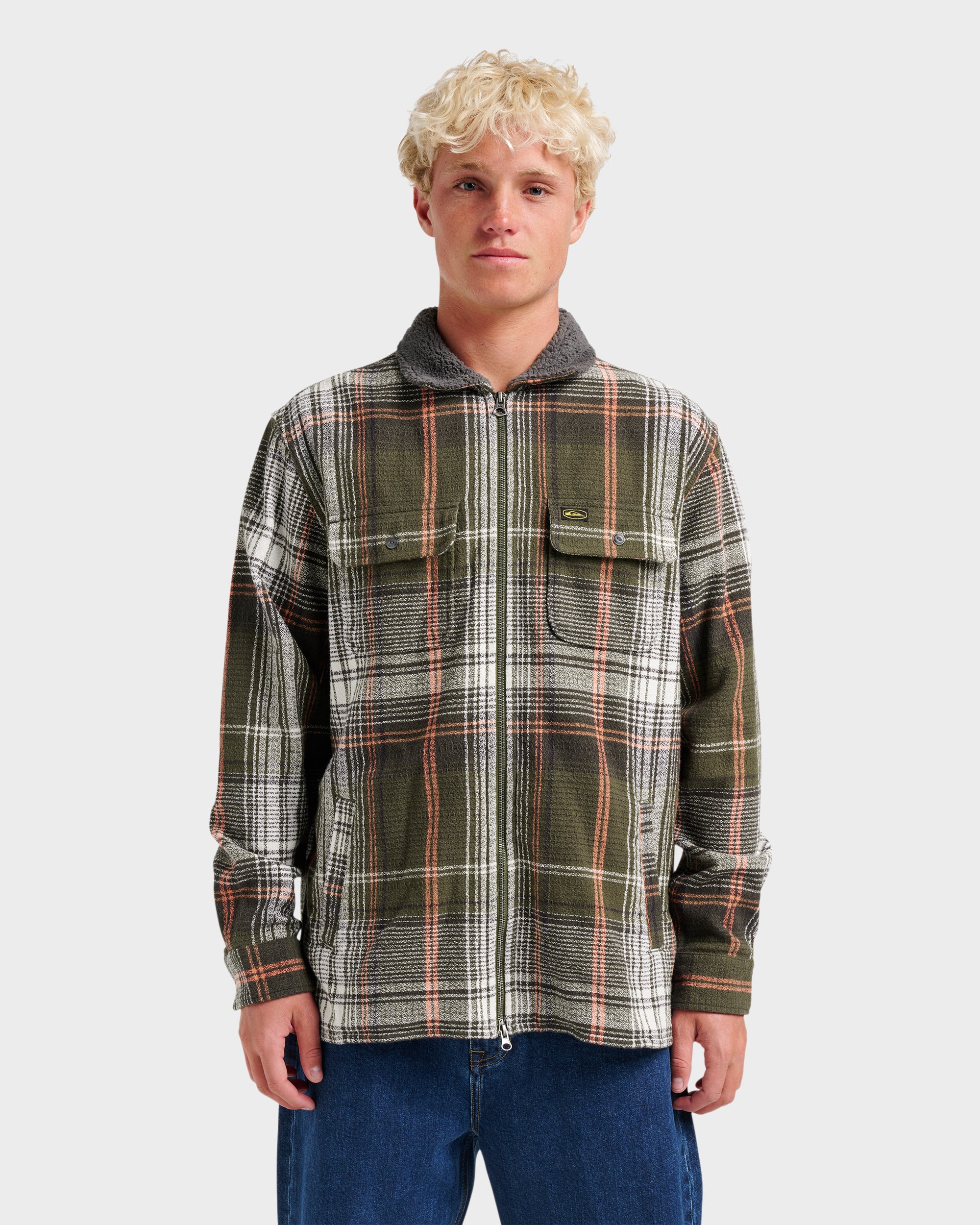 Campo Zip Flannel Shirt - Grape Leaf | Quiksilver