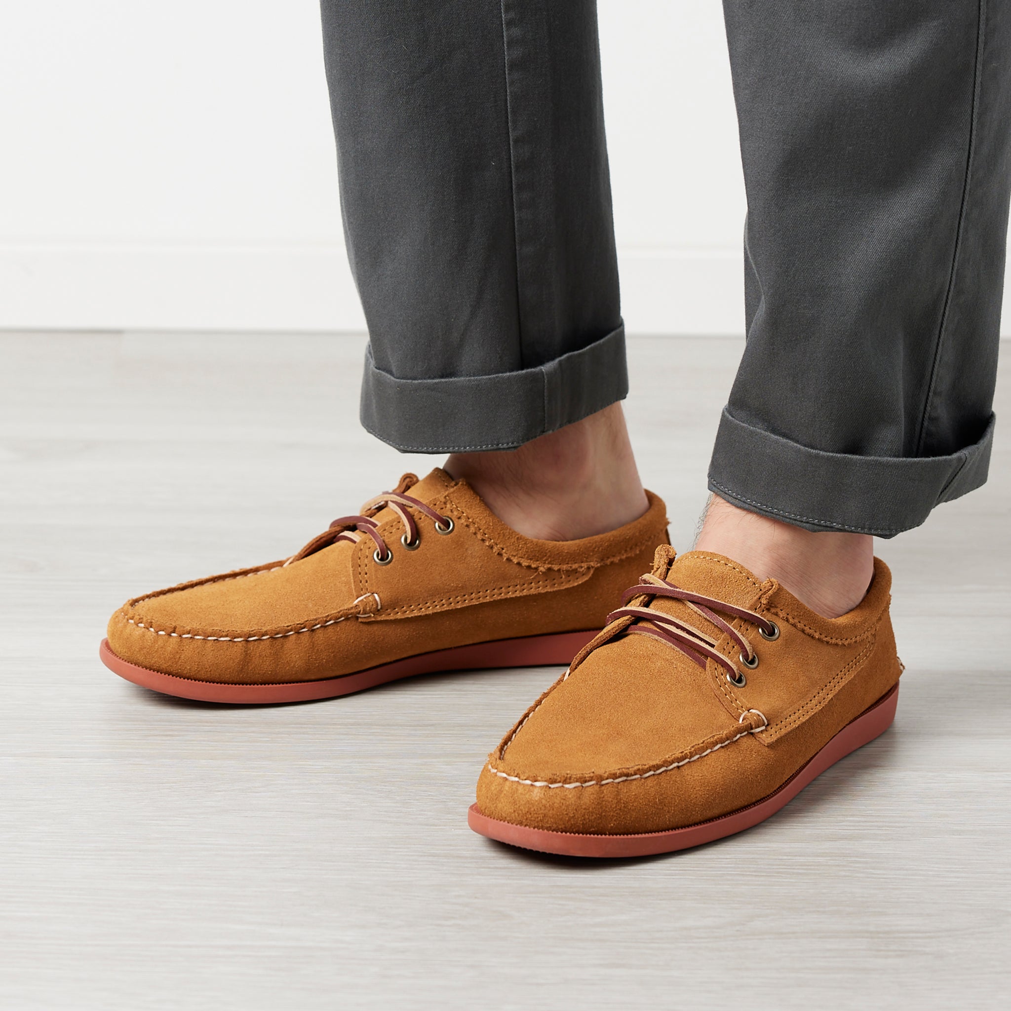 Men's Blucher Shoe: Toast Suede Comfort & Craft | In Stock