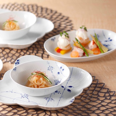 ブルーパルメッテ オーバルボウル ペア 15cm|ロイヤル コペンハーゲン