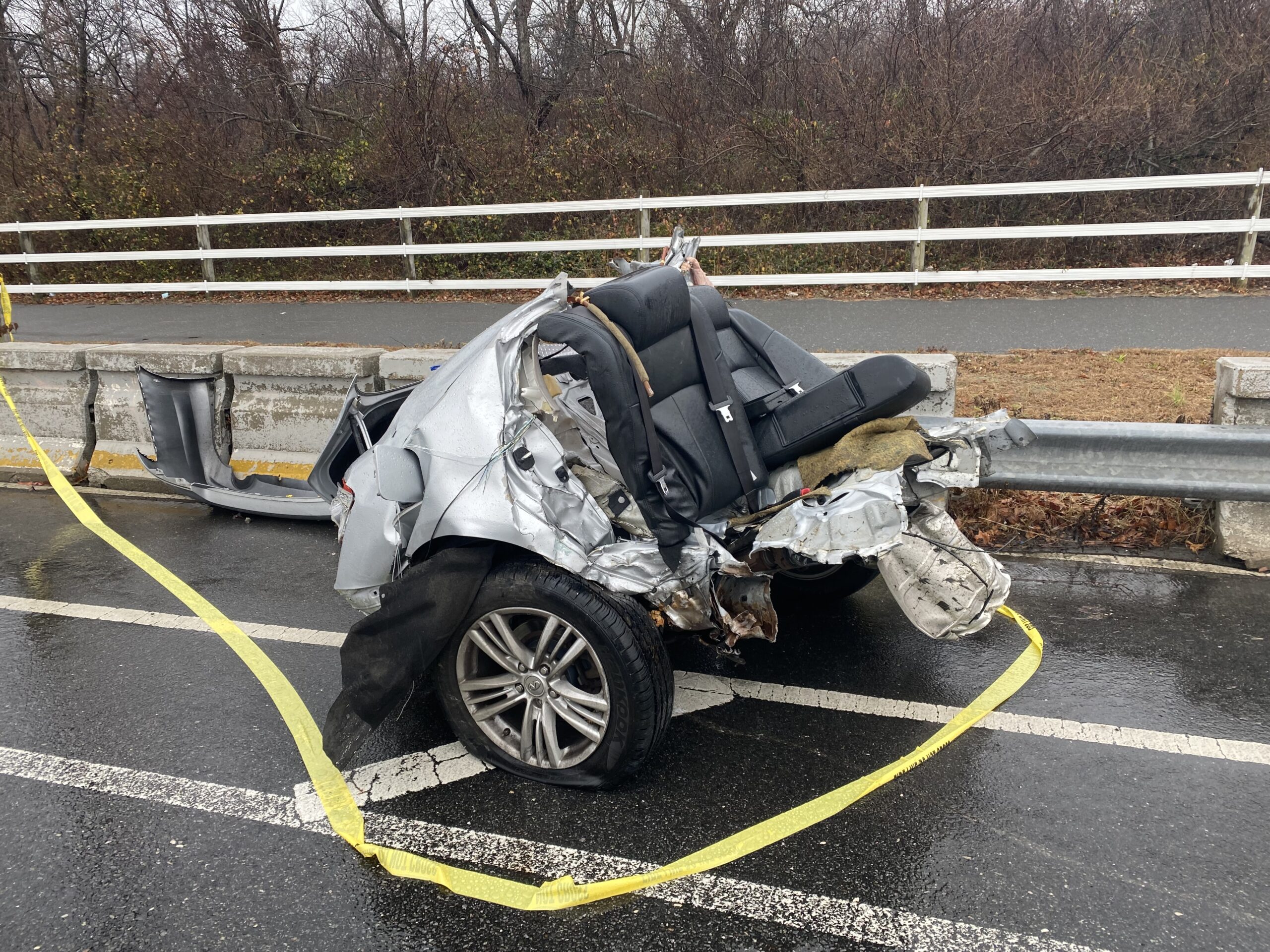Vehicle Splits Into Pieces After New Years Morning Crash - The Wave