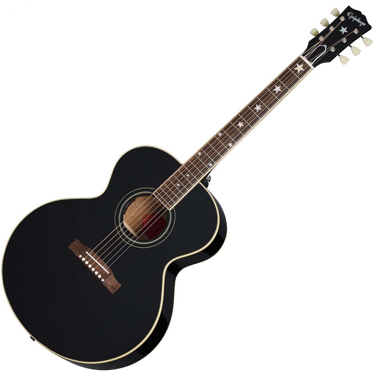 Epiphone アコースティックギター 黒 Epiphone Hummingbird Studio Ebony <エピフォン>｜平野楽器 ロッキン