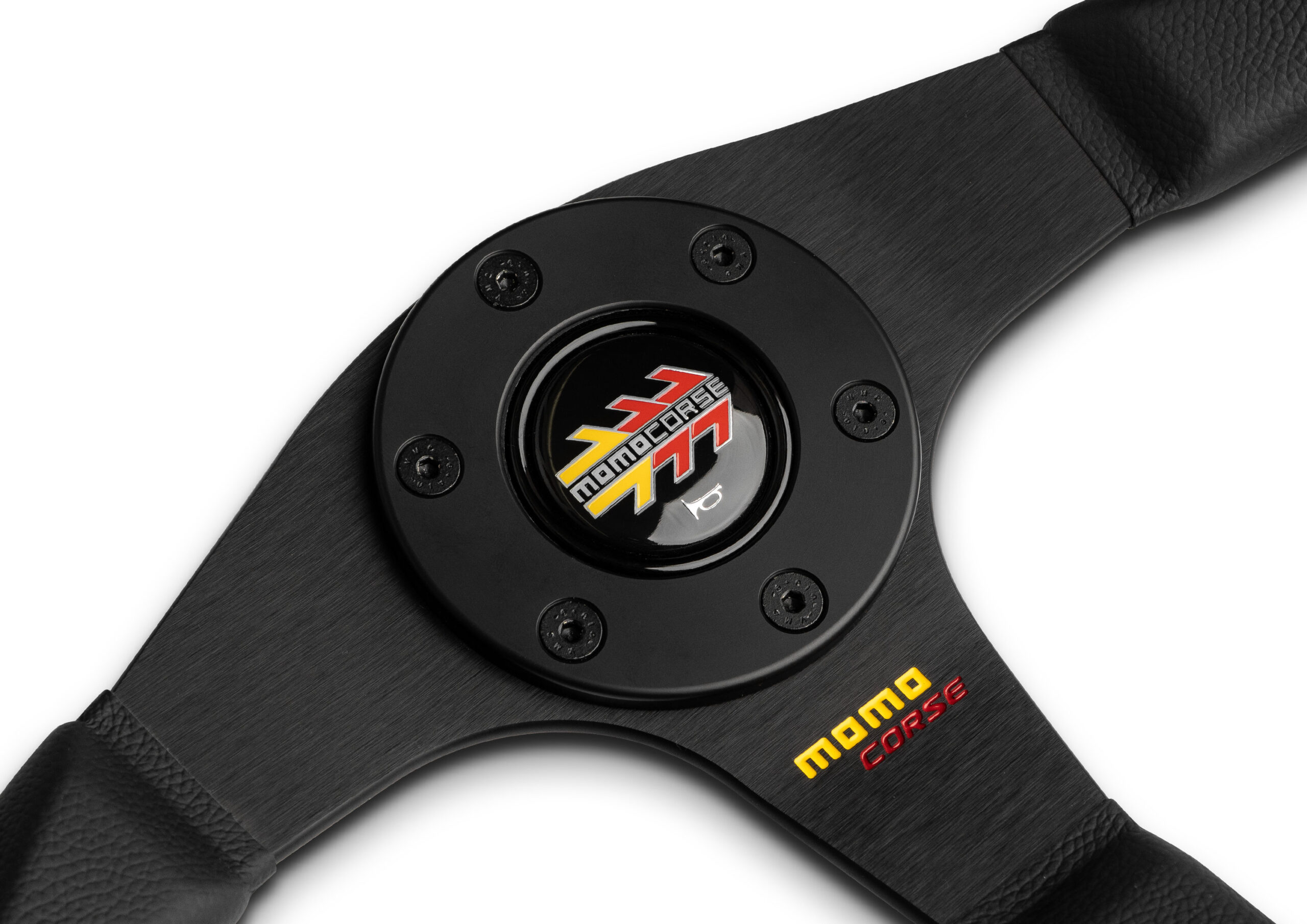 MOMO Corse 2.0 Steering Wheel 350mm - Black Leather / Black Spokes