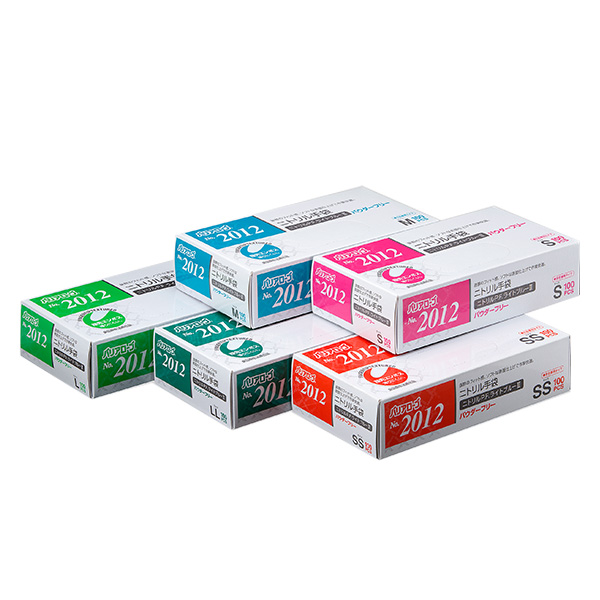 No.2012 ニトリルP.F. ライトブルーⅡ パウダーフリー | 手袋(ニトリル