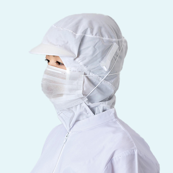 No.2830 混入対策ワイドマスク ホワイト 2PLY オーバーヘッドタイプ