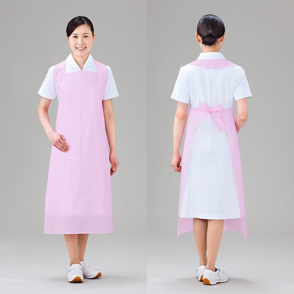 No.2961 エンボスエプロン厚手 PE ピンク | | リーブル株式会社