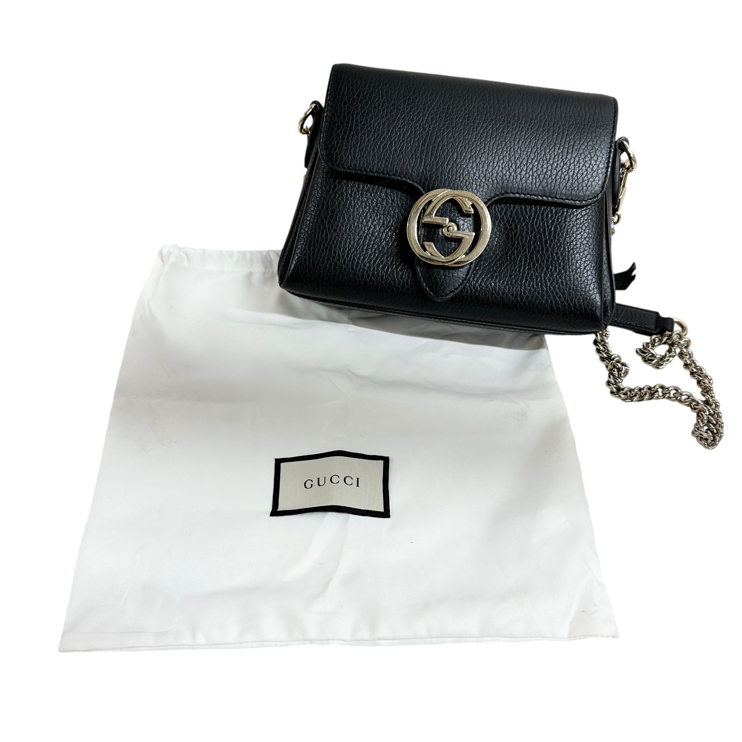 GUCCI グッチ インターロッキング チェーンショルダーバッグ