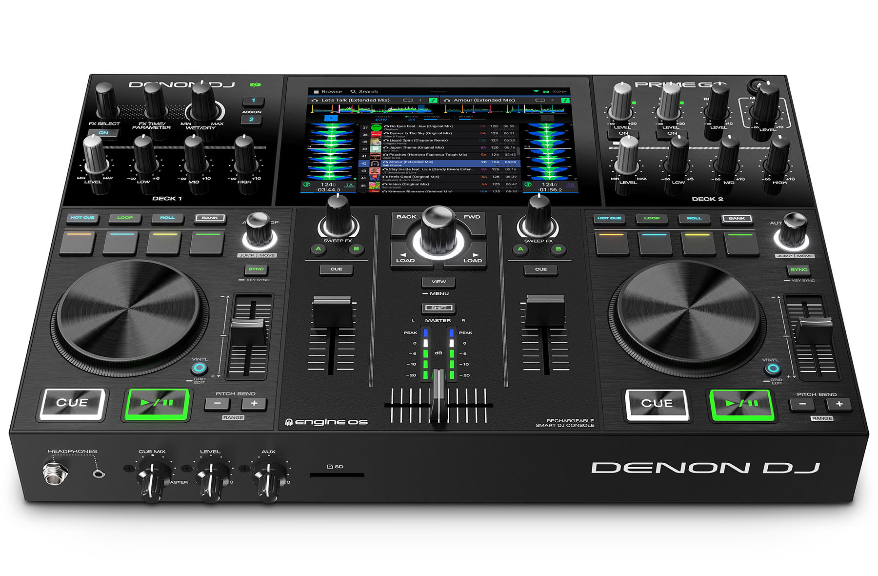 Denon DJ PRIME GO 7 Zoll 2-Deck Standalone DJ-System mit