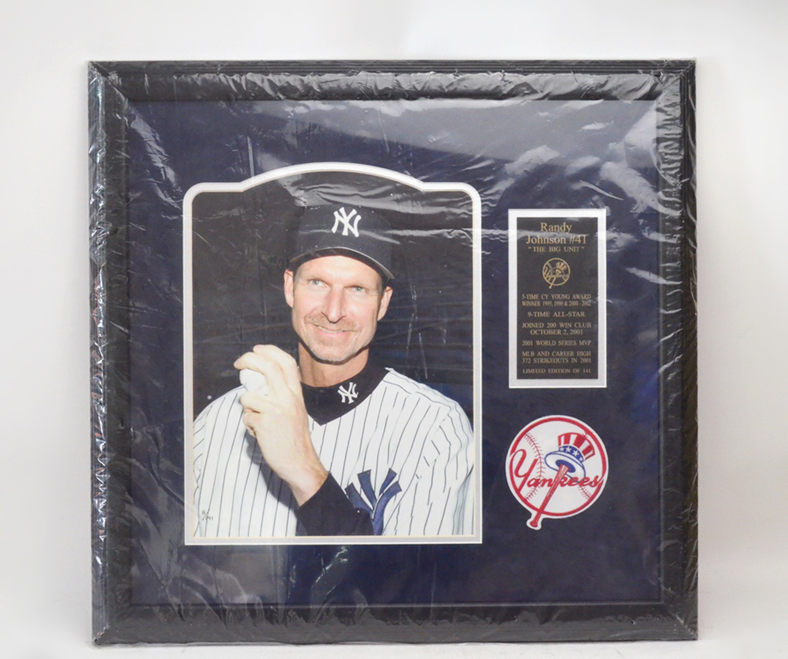 MLB ランディ・ジョンソン THE BIG UNIT #41 ヤンキース フォトパネル