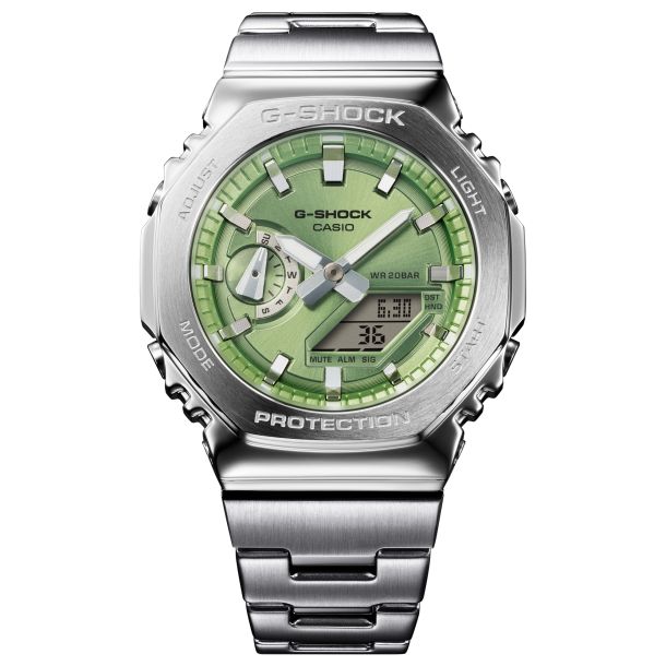 Casio G-Shock G-Steel GM2110D Analog-Digital Lime Green Dial