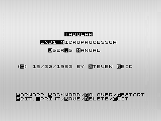 Tabular Is My Simple and Easy ZX81 Word Processor – Reid's For Fun