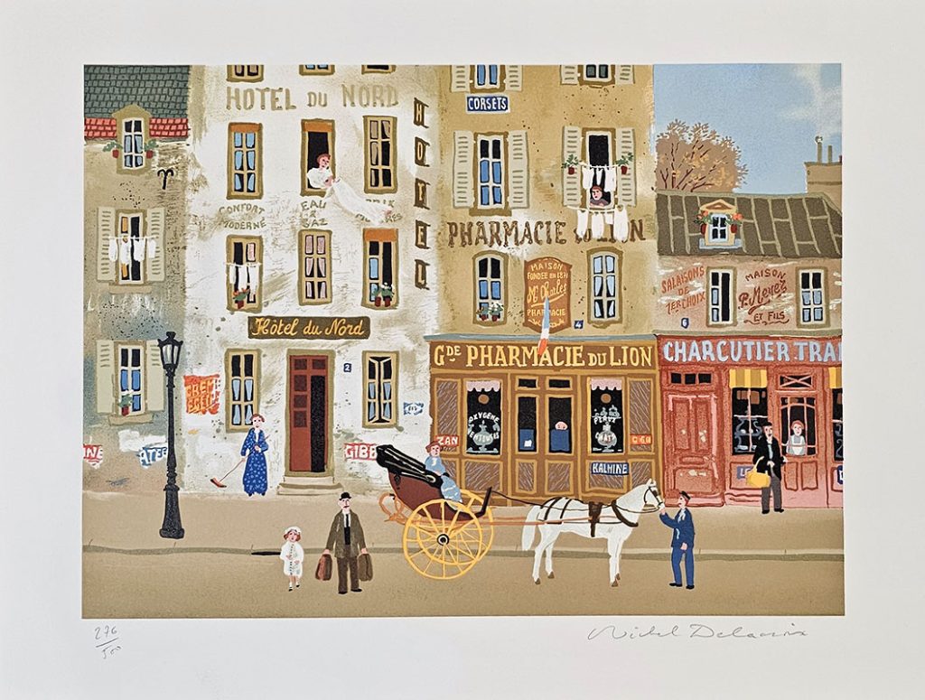 Michel Delacroix - Souvenirs de Paris Triptych | Renjeau Art Galleries