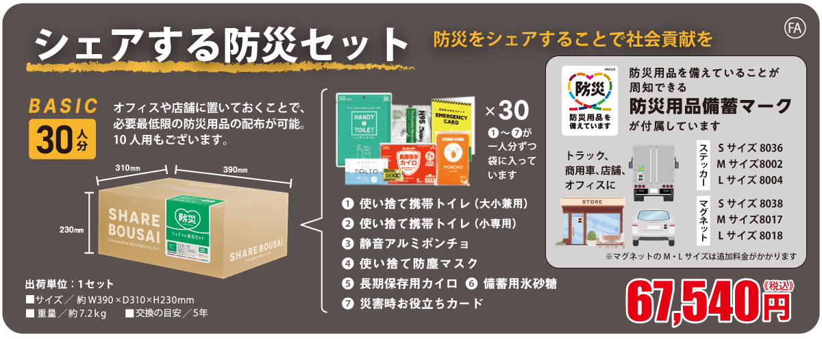 シェアする防災セット