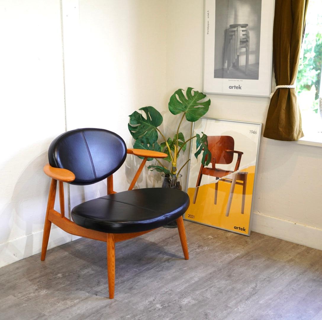 柏木工 BOSS イージーチェア ELC51 本革 ブラック 国産 黒 ゆったり