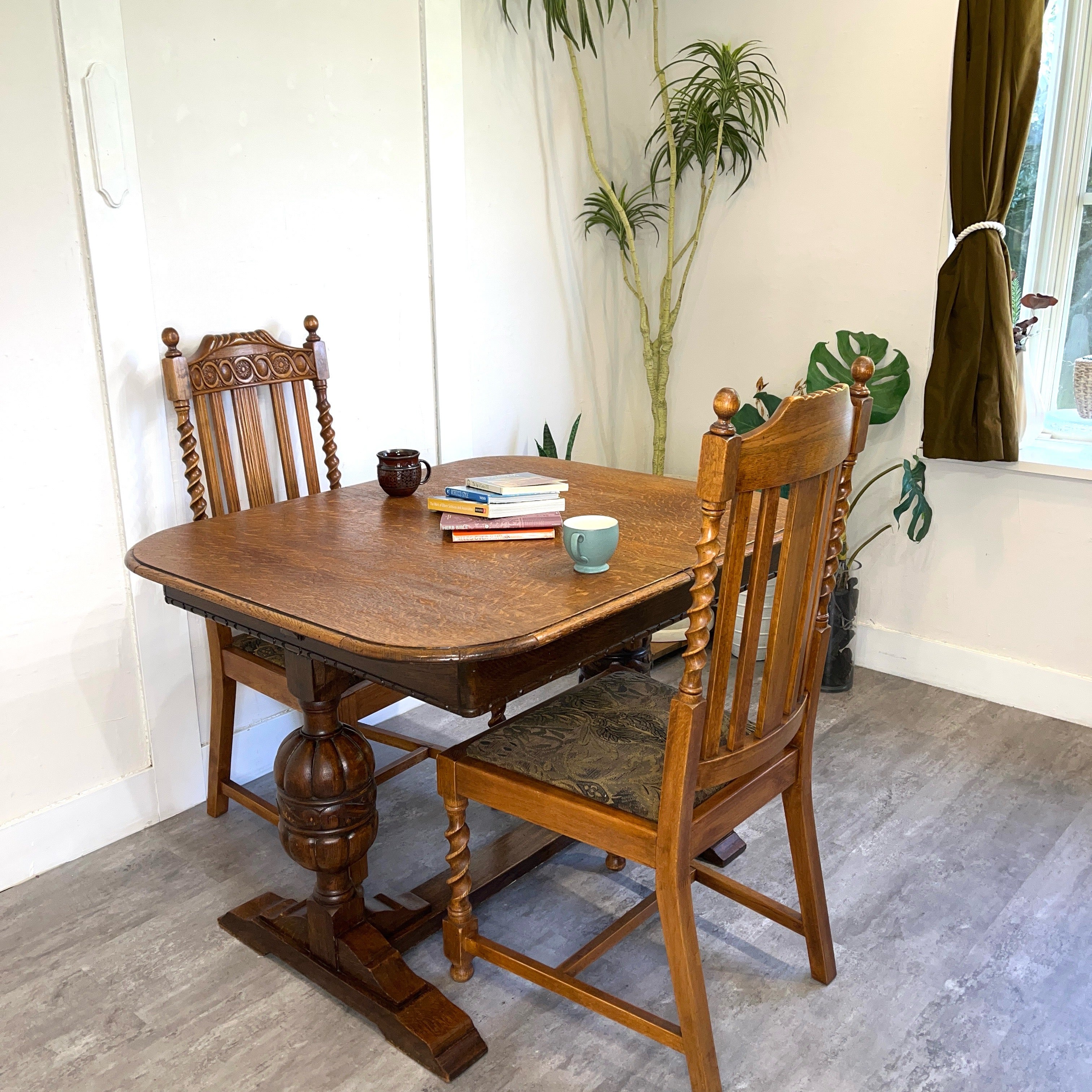 CELERITY パイナップルレッグ ドローリーフテーブル 伸長式ダイニング