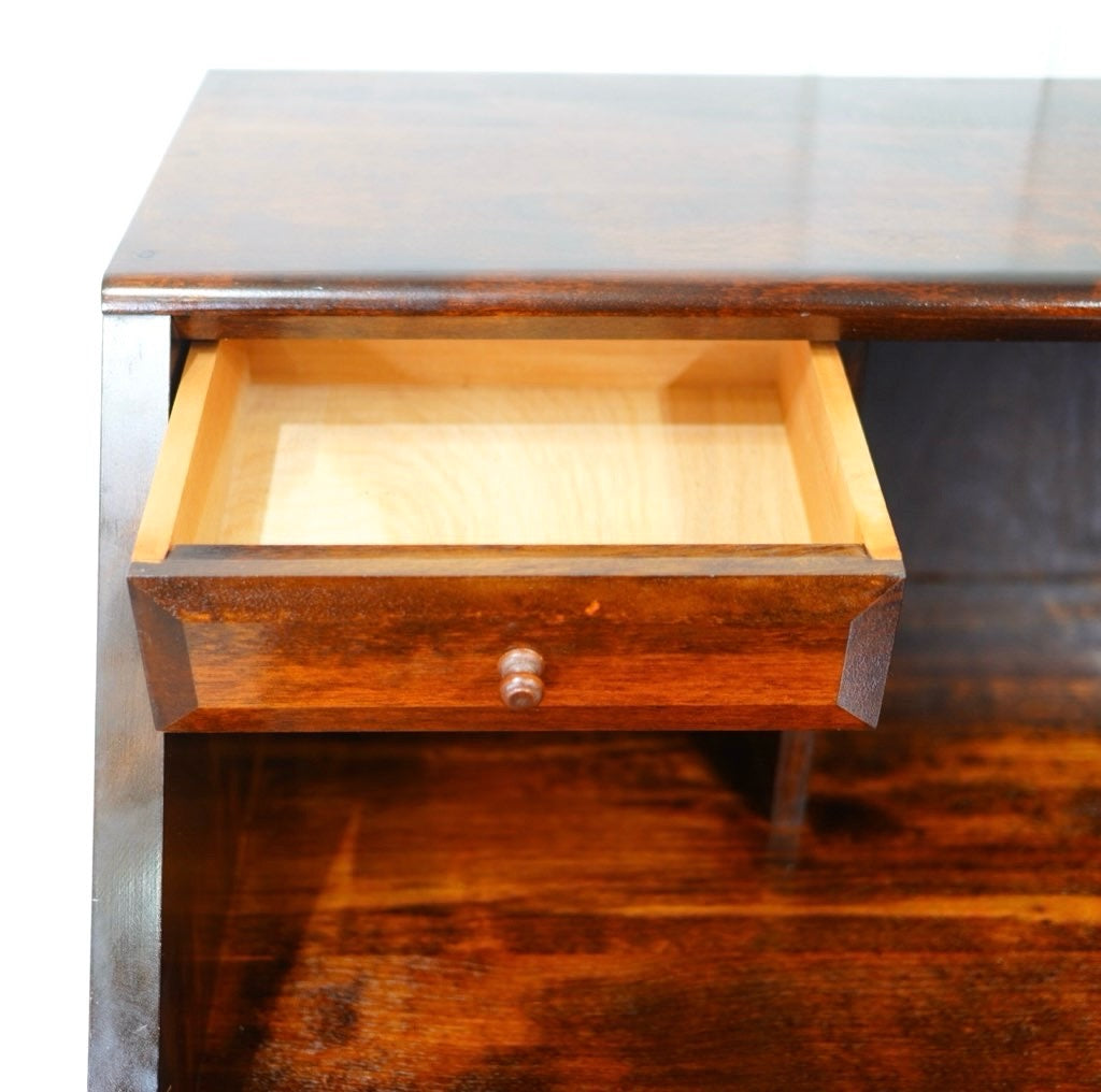 松本民芸家具 T型ライティングビューロー 文机 中古 本棚 古民家