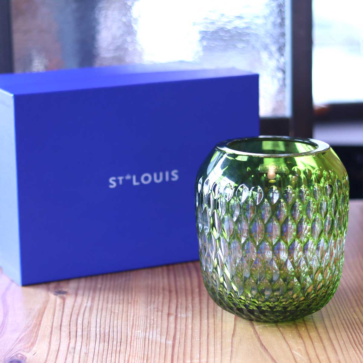 サンルイ / Saint-Louis フォリア フラワーベース 花瓶 グリーン 限定