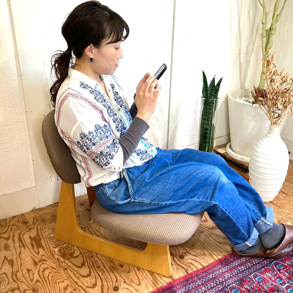 天童木工 / Tendo 低座イス チーク材 長大作 中古 こたつ 床座スタイル