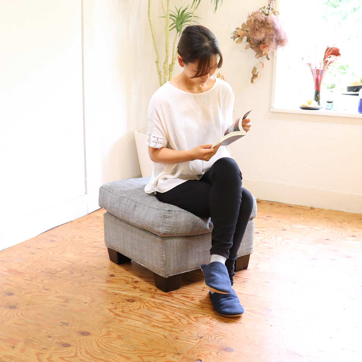 アイラーセン / eilersen ストックホルム オットマン 中古 グレー